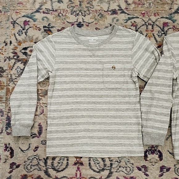 Wonderkids Other - WonderKids Gray Striped Henley Long Sleeve Shirt Boys Size 5T (Per Shirt)